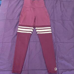 Bombshell Sportswear Thigh High leggings maroon size small
